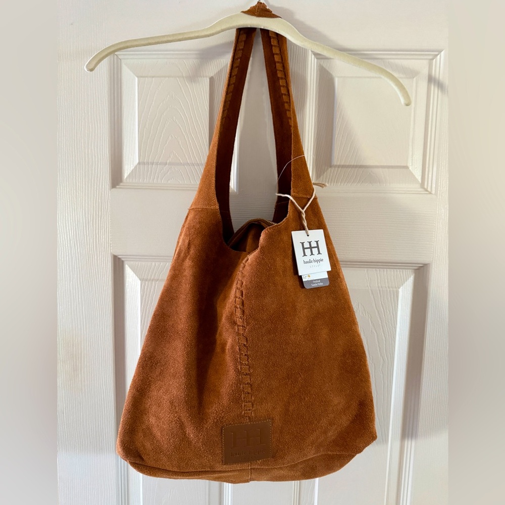 Haute Hippie Suede Festival Hobo Bag NWT